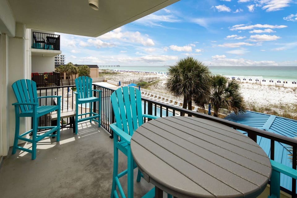 Gulf front views from the private balcony