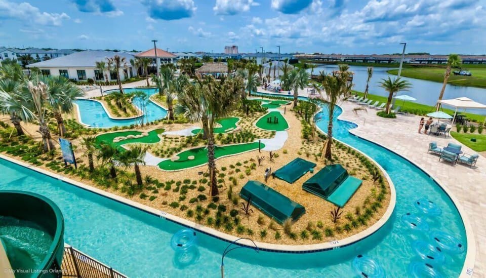Storey Lake's multimillion dollars facility complete with lazy river, mini putt golf, waterslide, gym, bar, sand volleyball, basketball