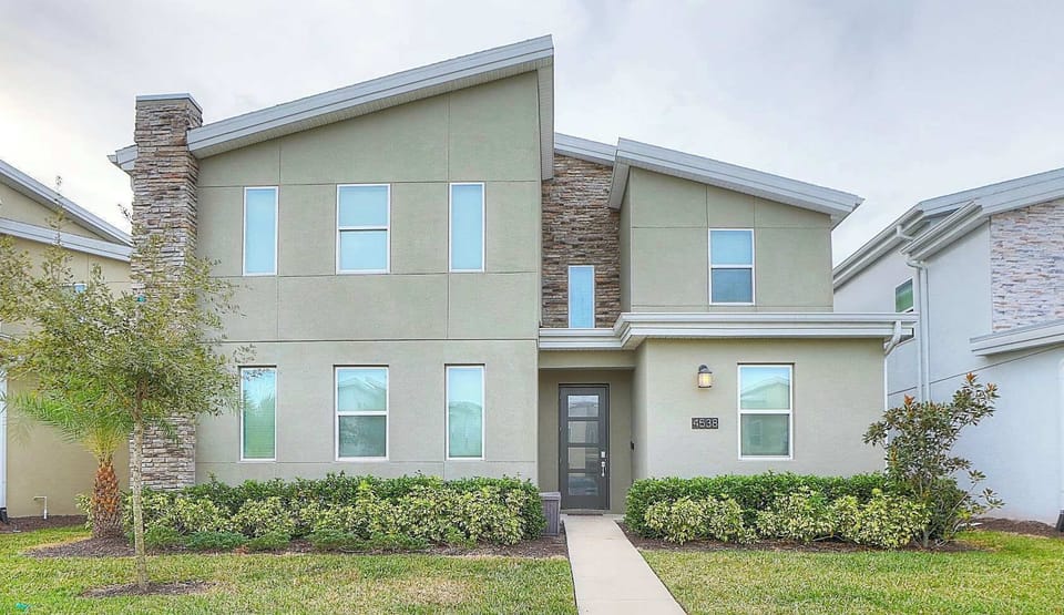 Front of the home. Ample parking in front of the homes.