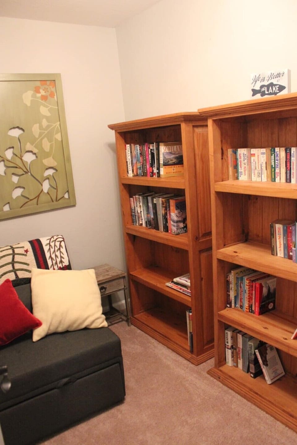 Upstairs library