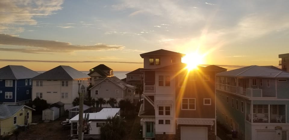 Sunrise view from the balcony!