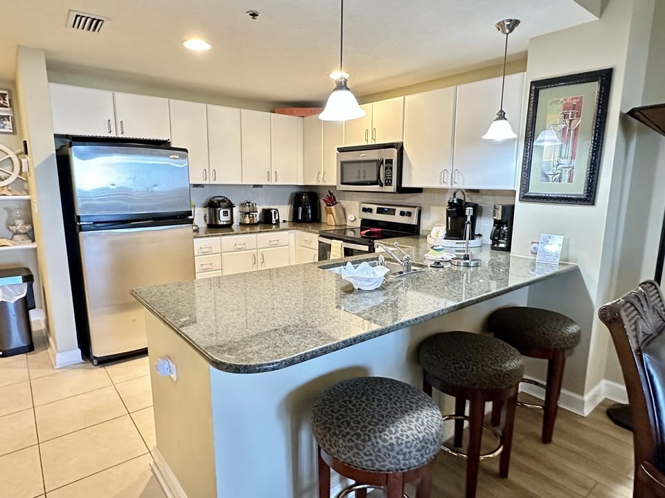 Fully stocked kitchen