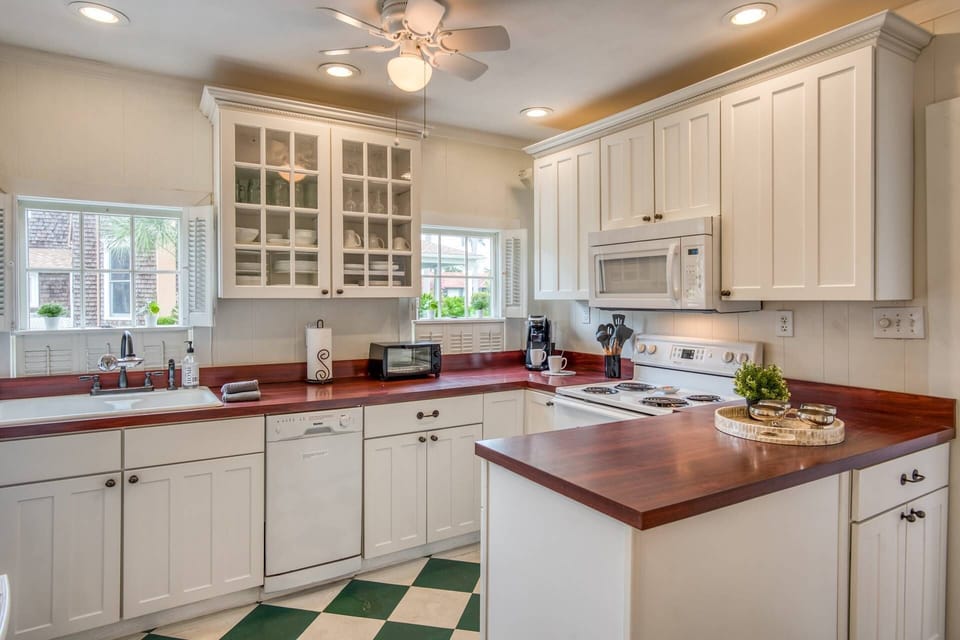 Cook up your favorites in this stocked kitchen.