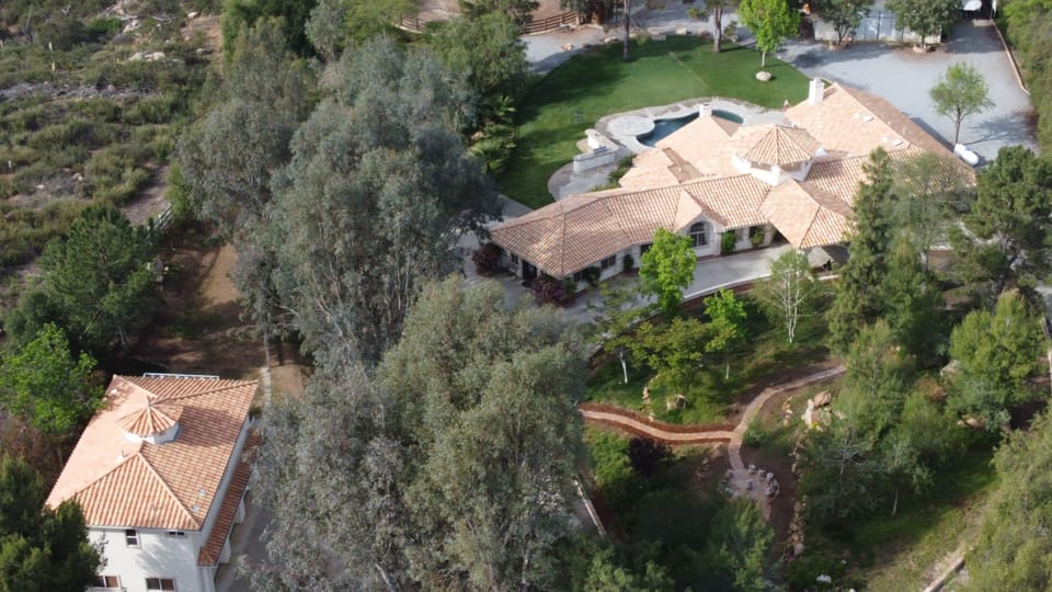 Manager's Quarters on the left, Main House for Guests on the right
