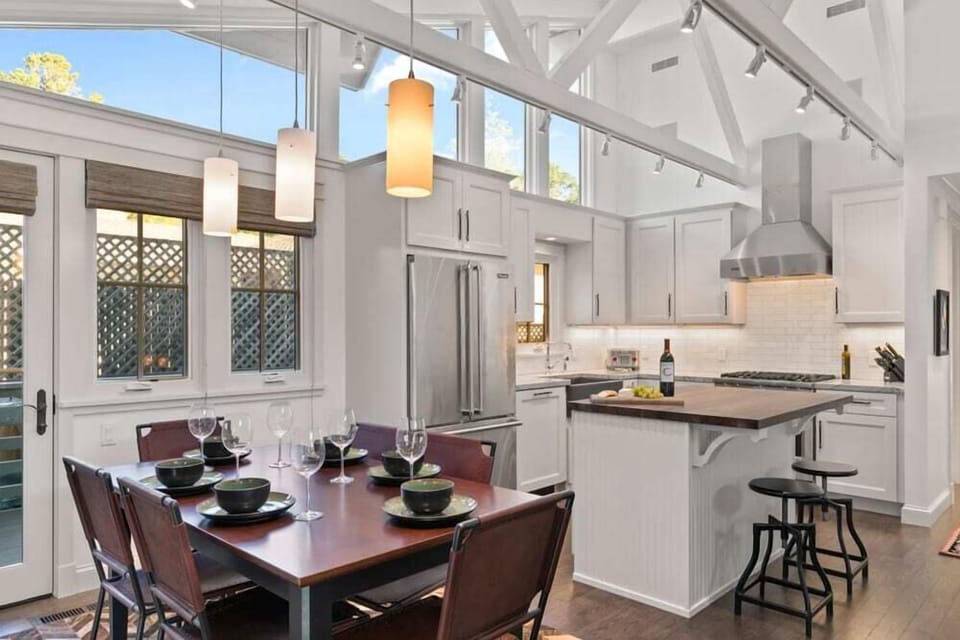 Dining Table has a Leaf to Accommodate 8