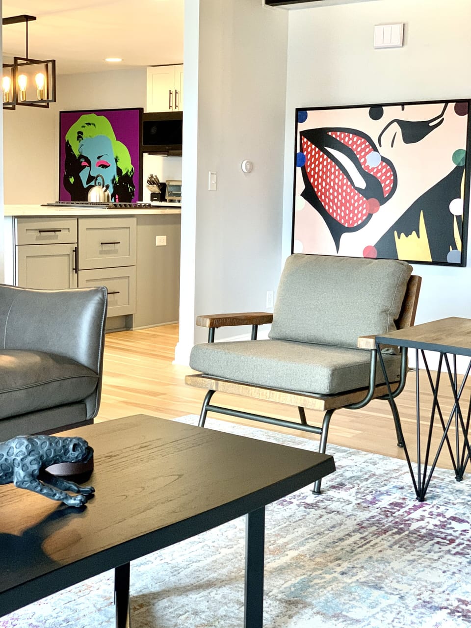 Art to try to capture your attention from the windows and the great city views