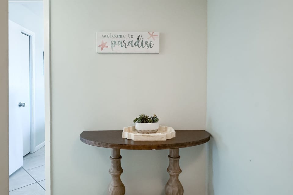 Embracing coastal charm with thoughtfully selected decor.