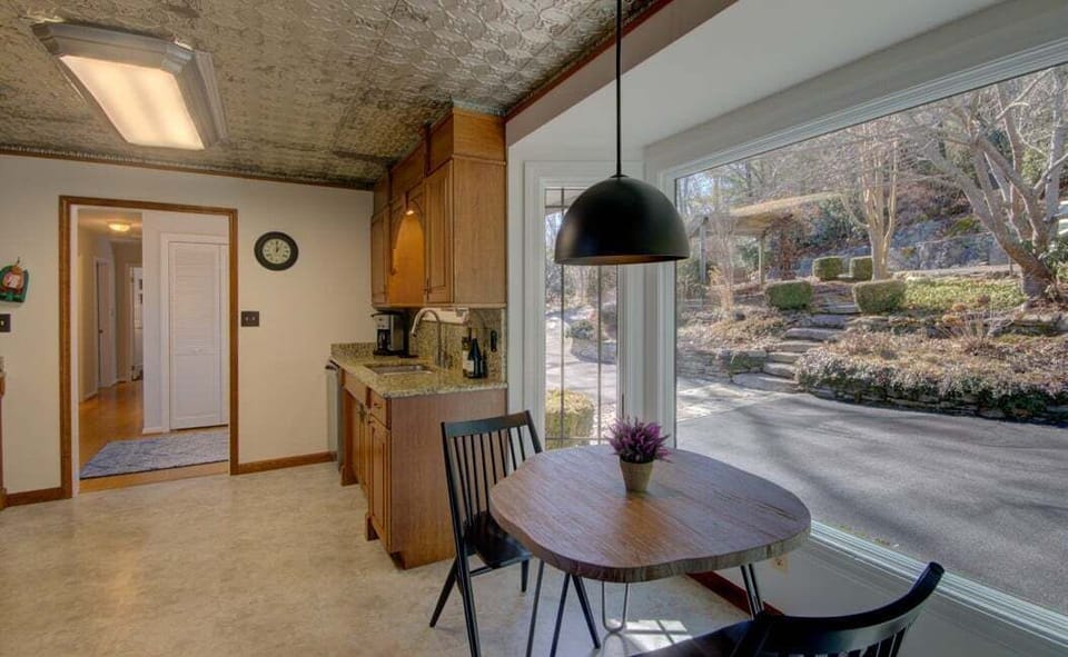 Enjoy your morning coffee at the picture window in the kitchen.