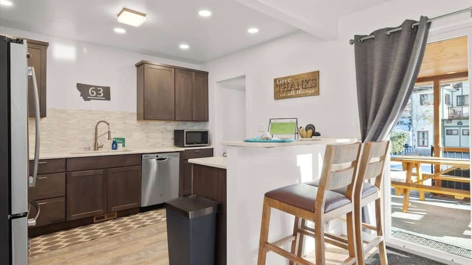New appliances and fully equipped to cook and serve a meal for the maximum occupancy of the home 