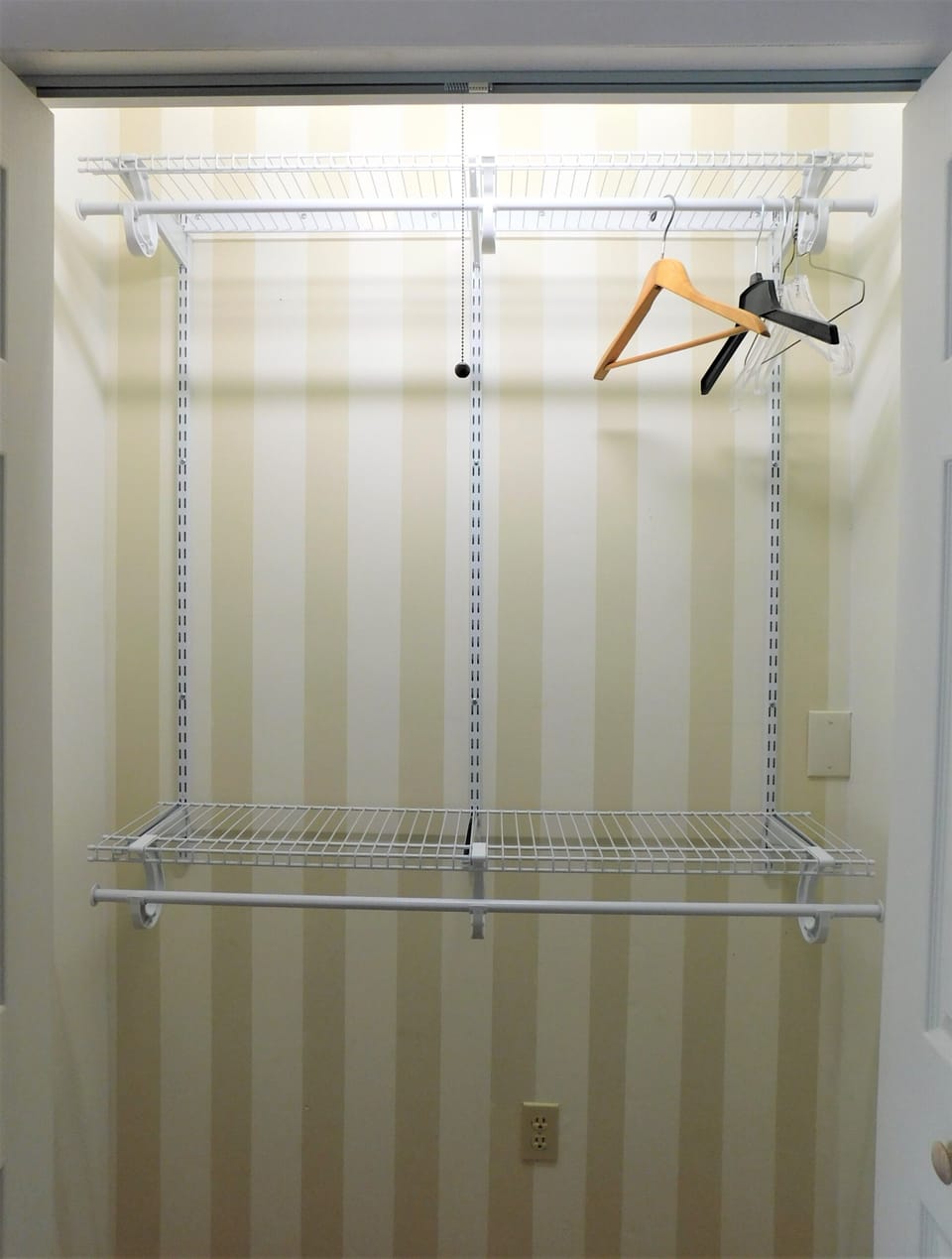Full closet off downstairs bedroom. 