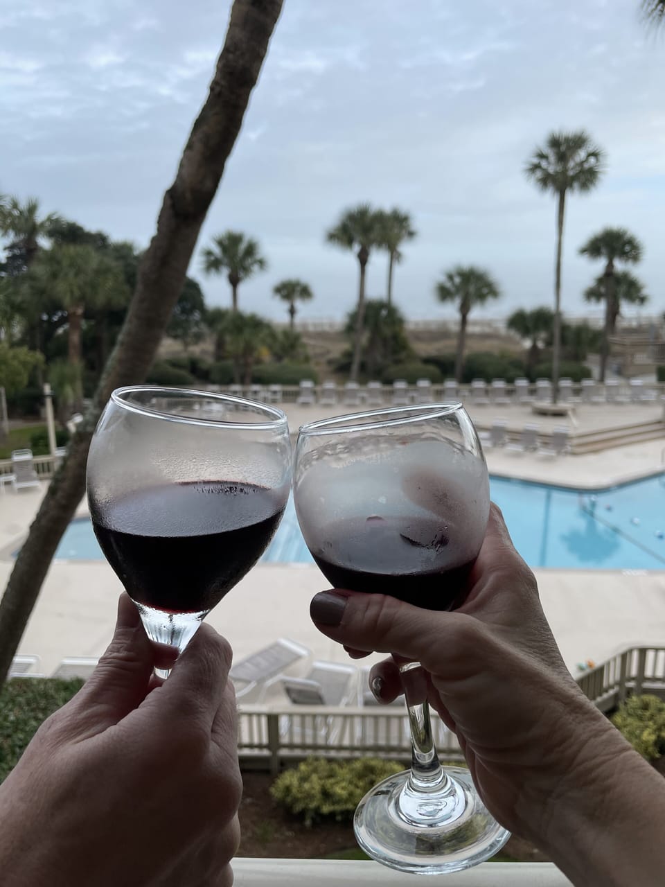Enjoy a cocktail on the balcony