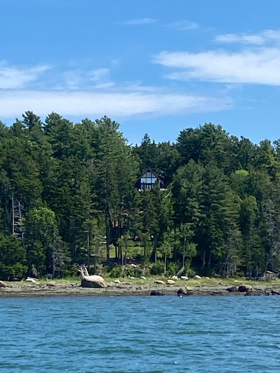 The house from the water.