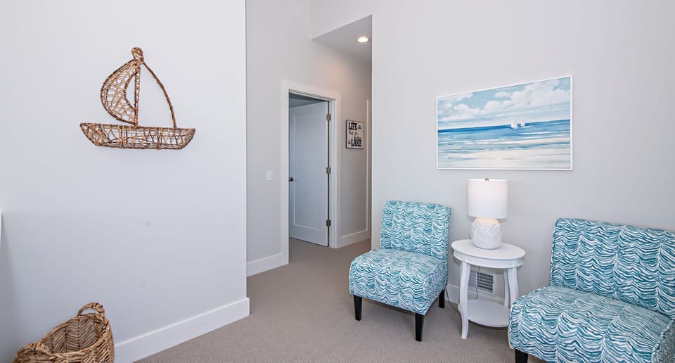 upper landing with views to the river