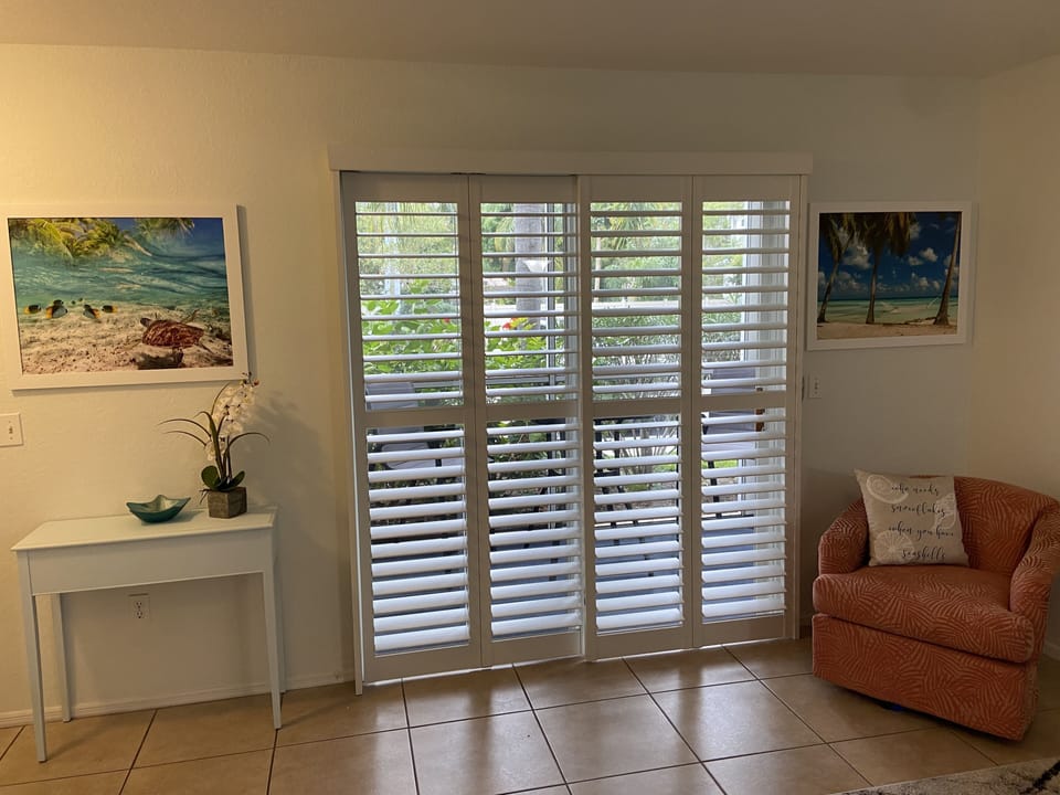 Living Room and Plantation Shutters