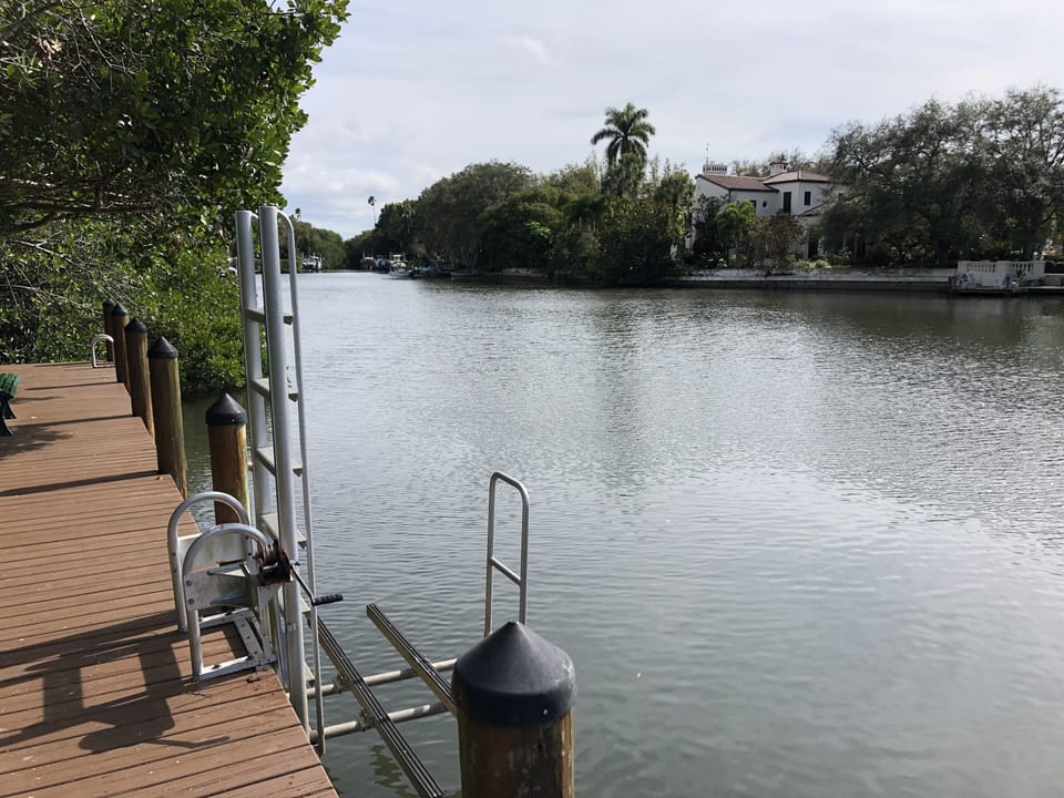 Kayak loading deck in the Hudson Bayou