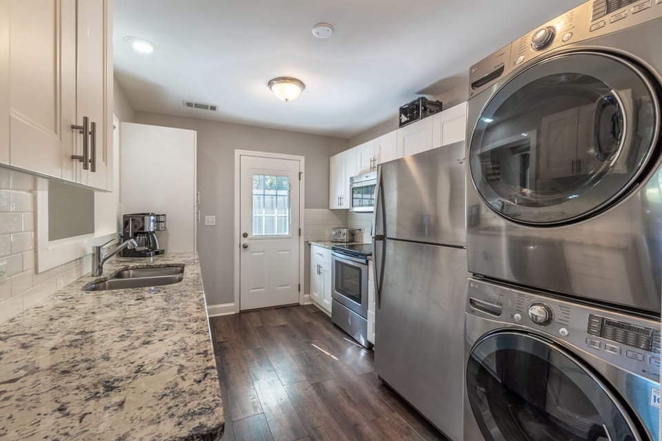 Updated kitchen stocked with everything you need