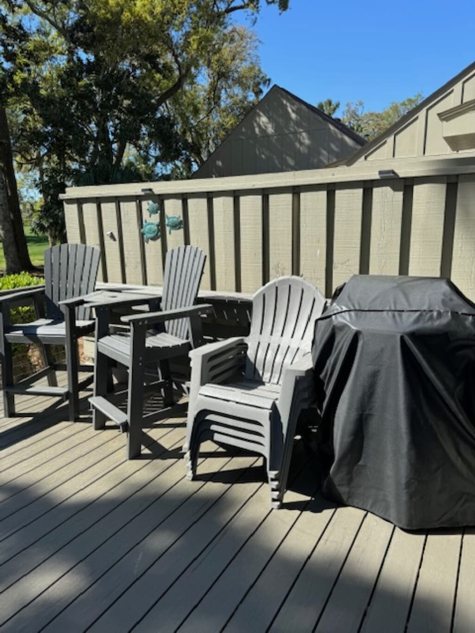 New chairs and gas grill