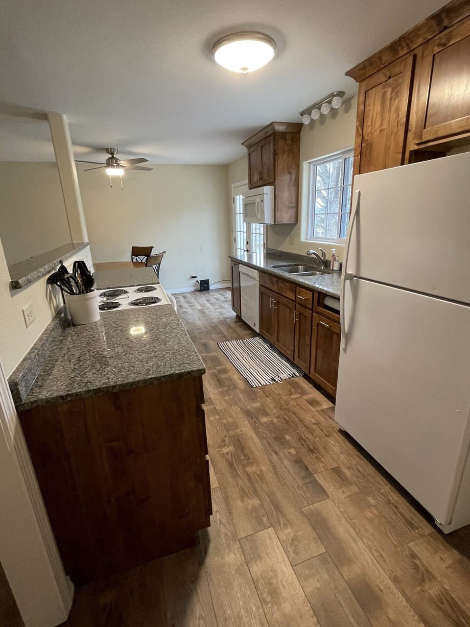 Kitchen looking into dining area 