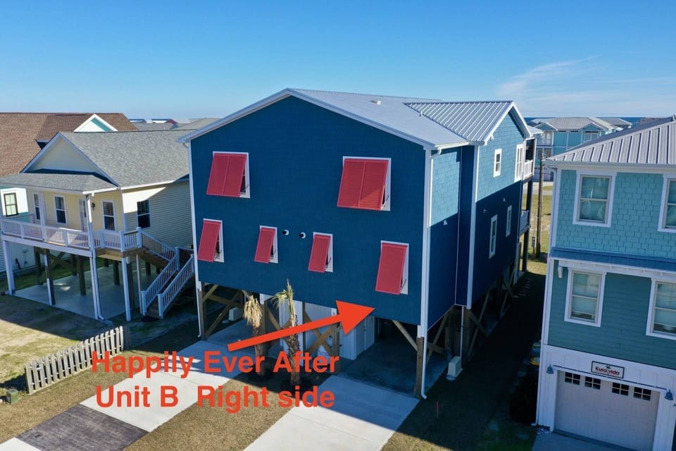 Happily Ever After has plenty of parking and is in a quiet Kure Beach Neighborhood