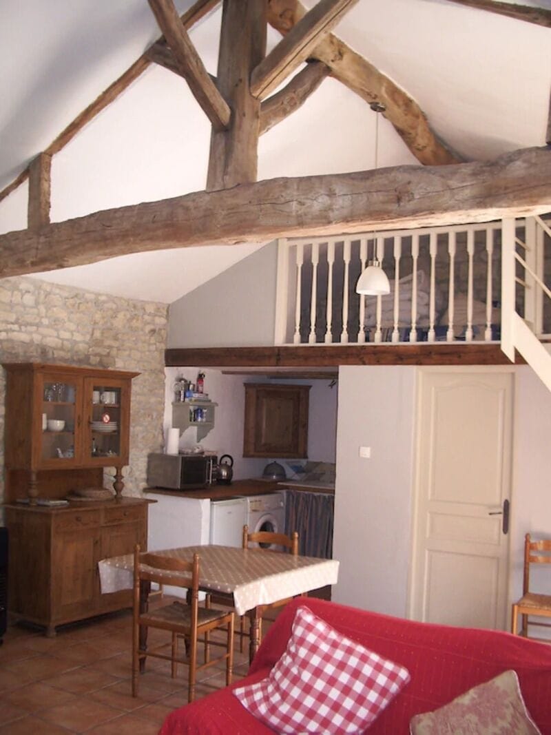 high beamed ceilings in the Pigeonnier