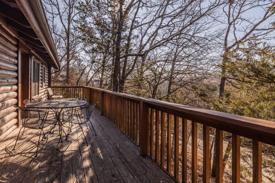 Deck with view of trees