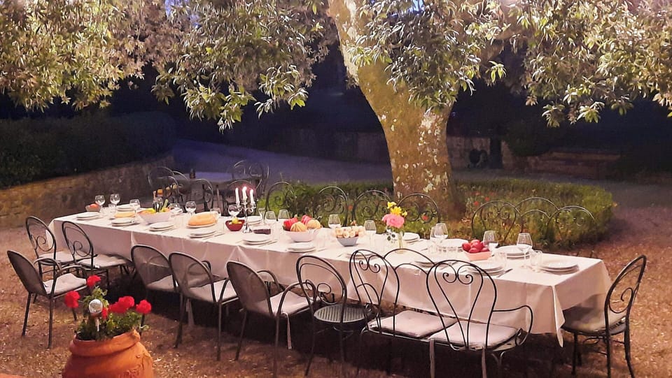 Outdoor banquet area