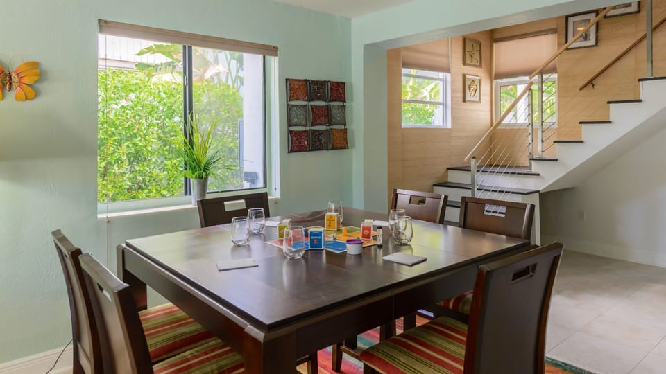 Downstairs dining area