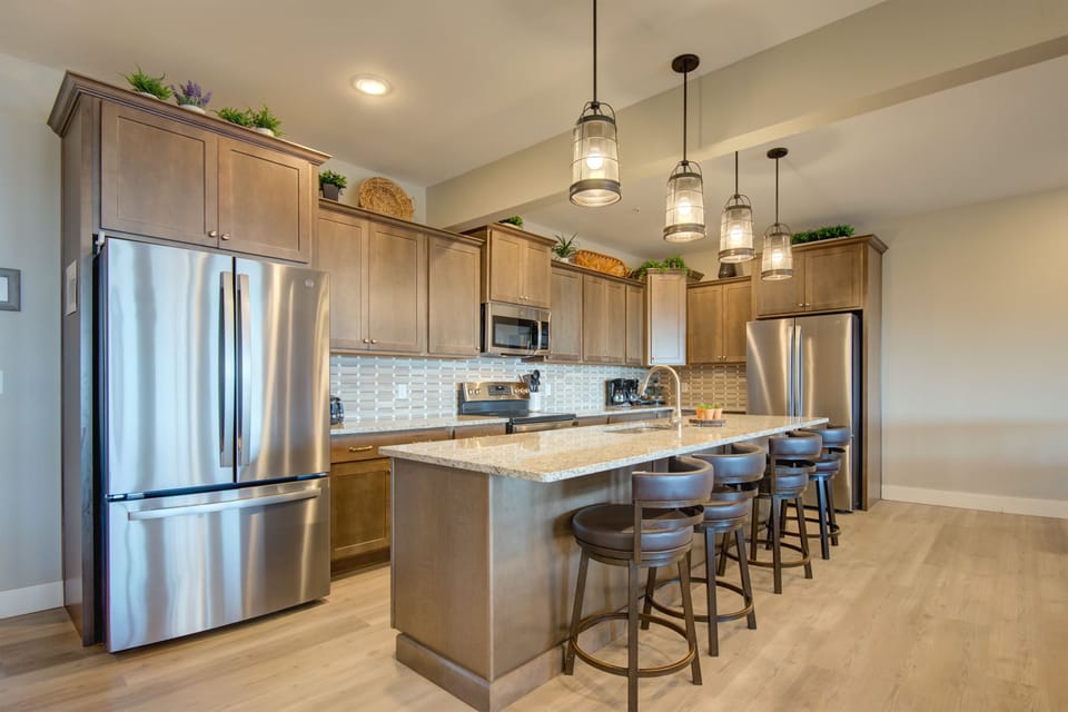 Kitchen with 2 fridges