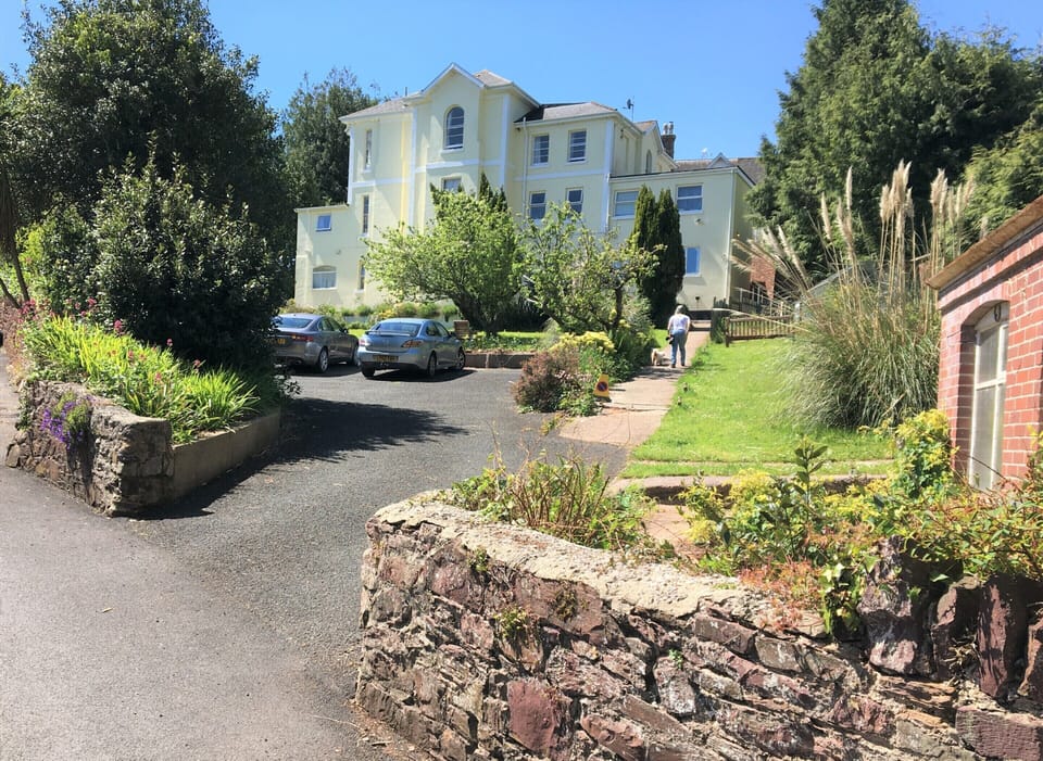View from garden car park