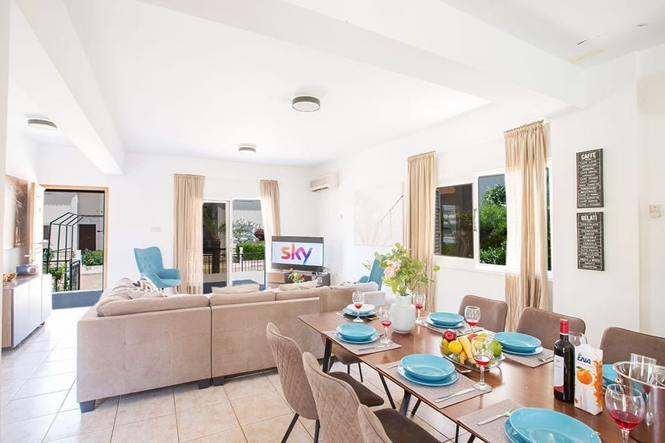 Dining Area with table and chairs to seat 8 people