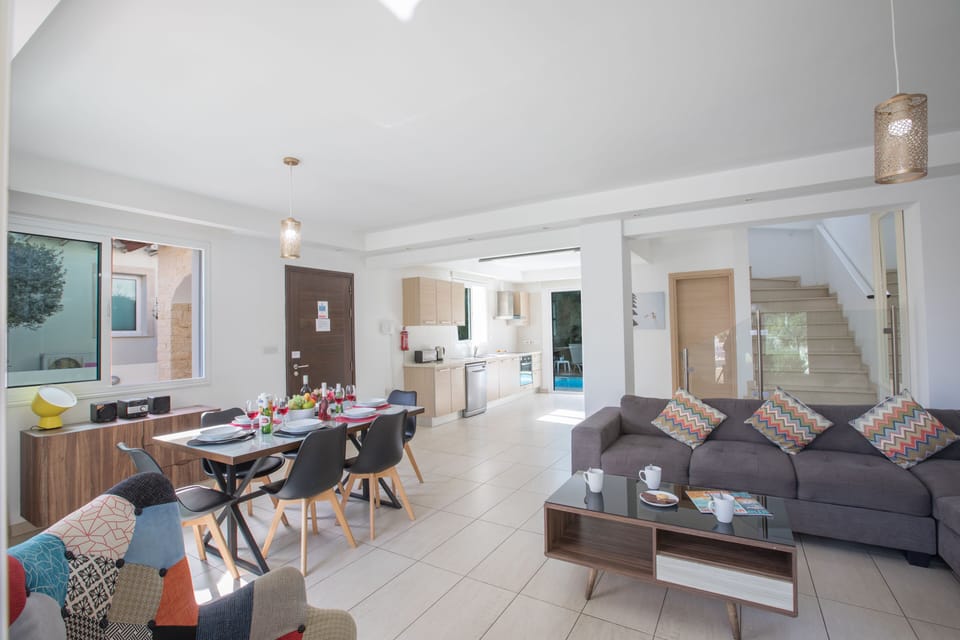 Living room and dining area