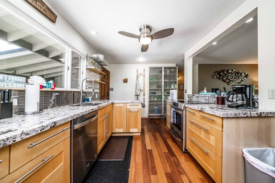 Our kitchen comes fully equipped and ready to cook in!