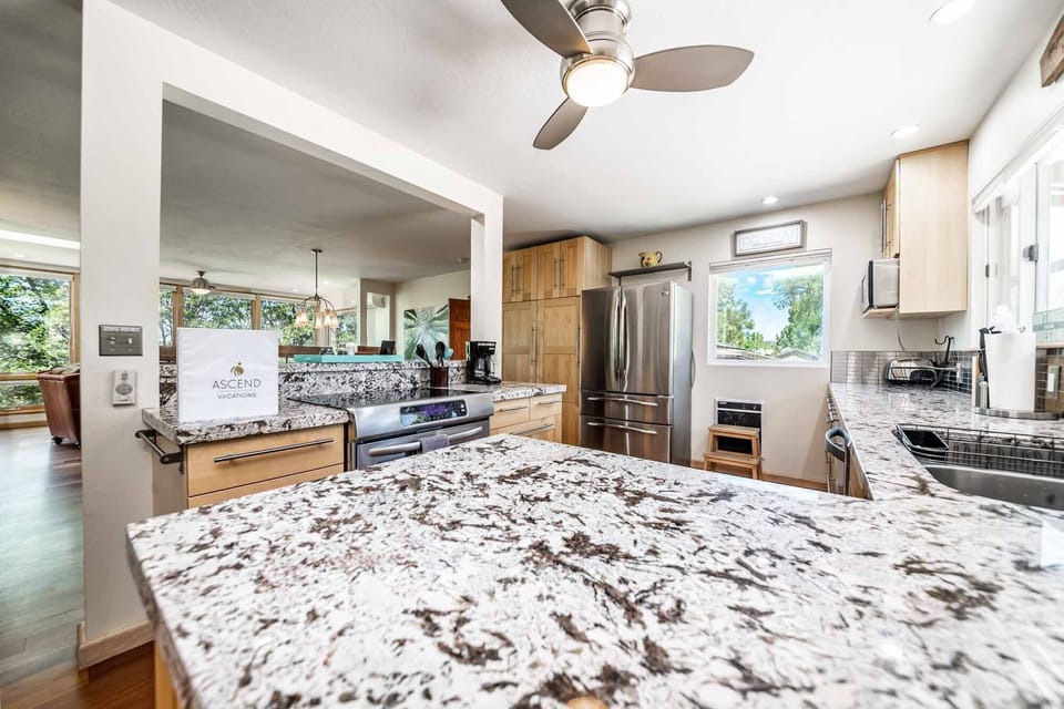 Once accessed you will see our big open concept kitchen-living area.
