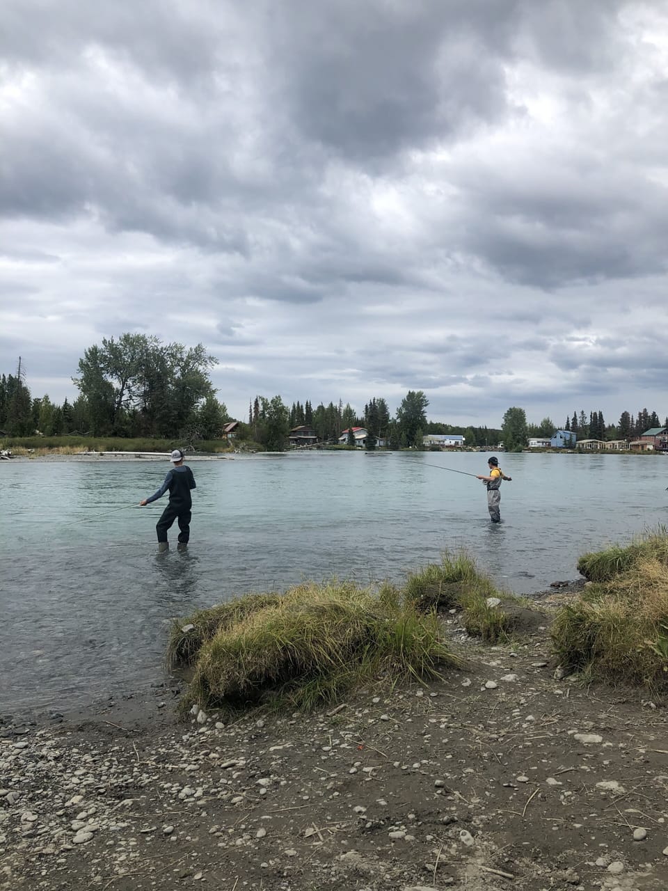Kenai river bank fishing 