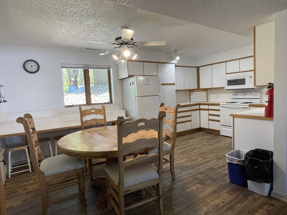 Full kitchen, Dining with seating for 8.