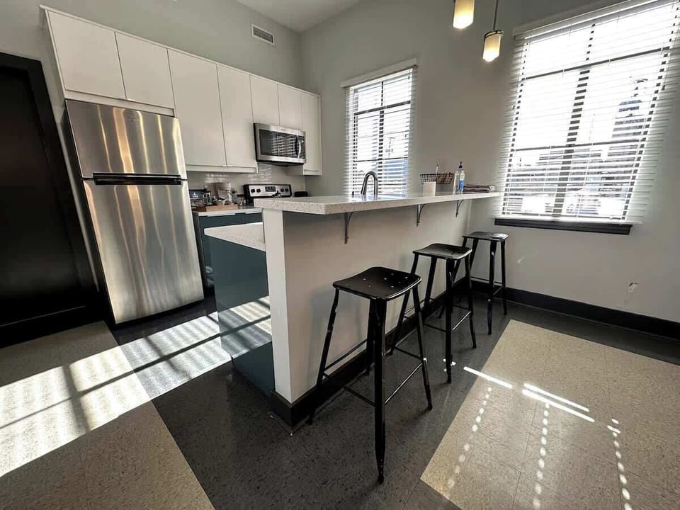 Kitchen sink area with clean and bright design