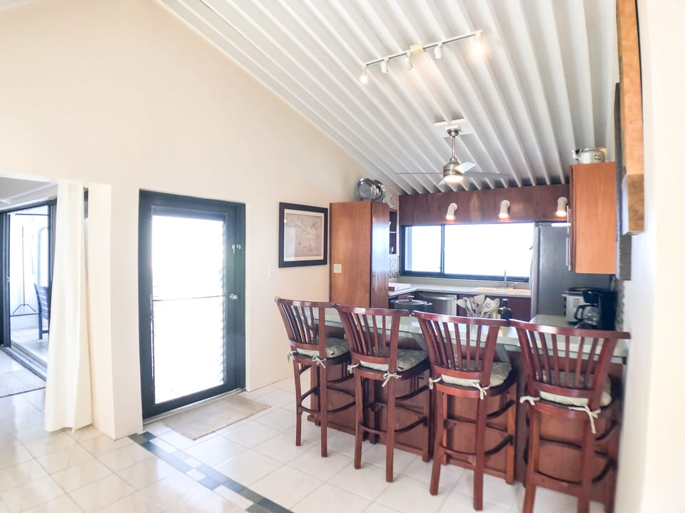 Open Flow Between Kitchen, Patio and Living Room