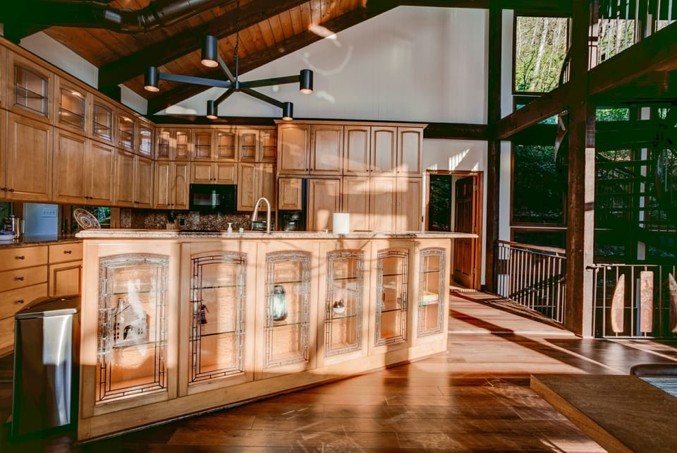 Fully Equipped Kitchen catches the afternoon sun