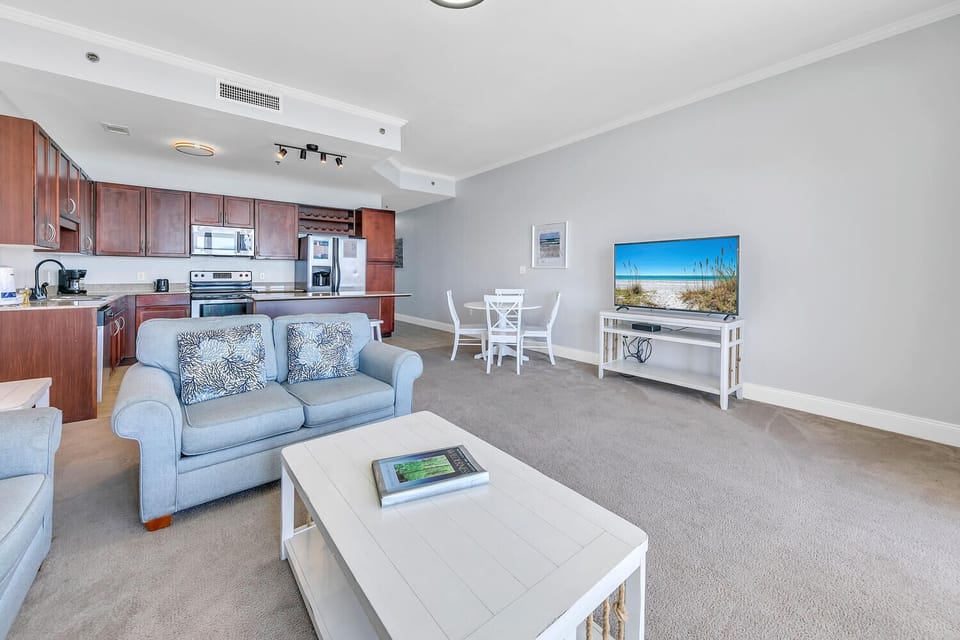 Enjoy a movie on the flat screen