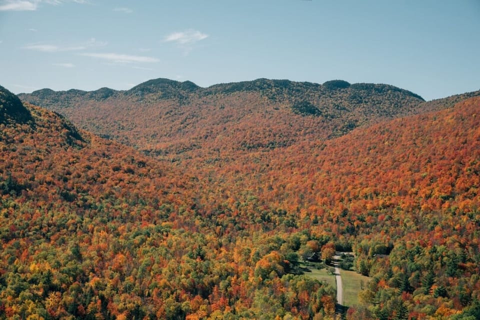 Totally surrounded by wilderness with a trail through the mountain pass