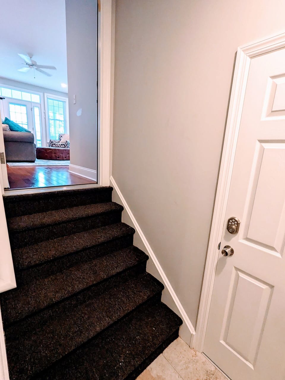 Connection hall between units