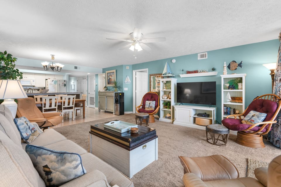 Enough room for the whole family to sit around the TV for movie night.