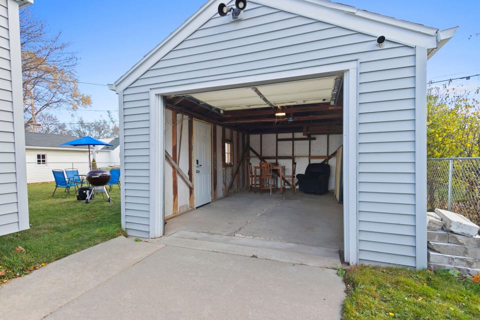 Our "Smoking Hut"/Garage. A place you can smoke to stay out of the weather