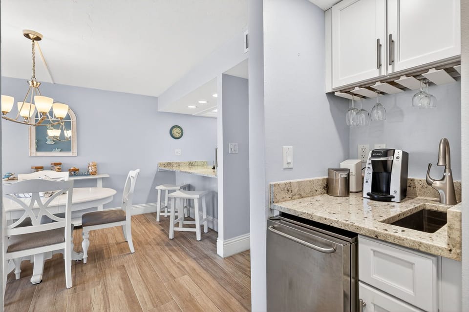 Open concept galley kitchen