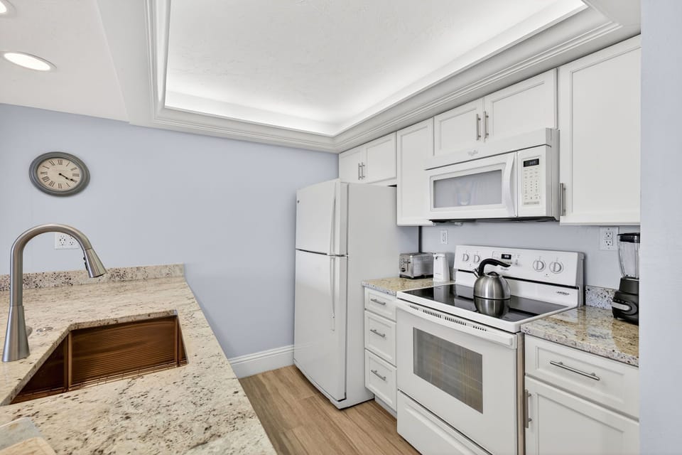 Open concept galley kitchen