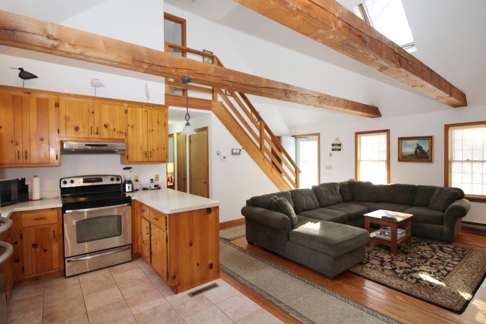 Kitchen opens to comfortable family room