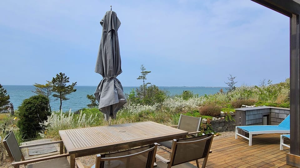 Dine out or relax and unwind on the deck with water views