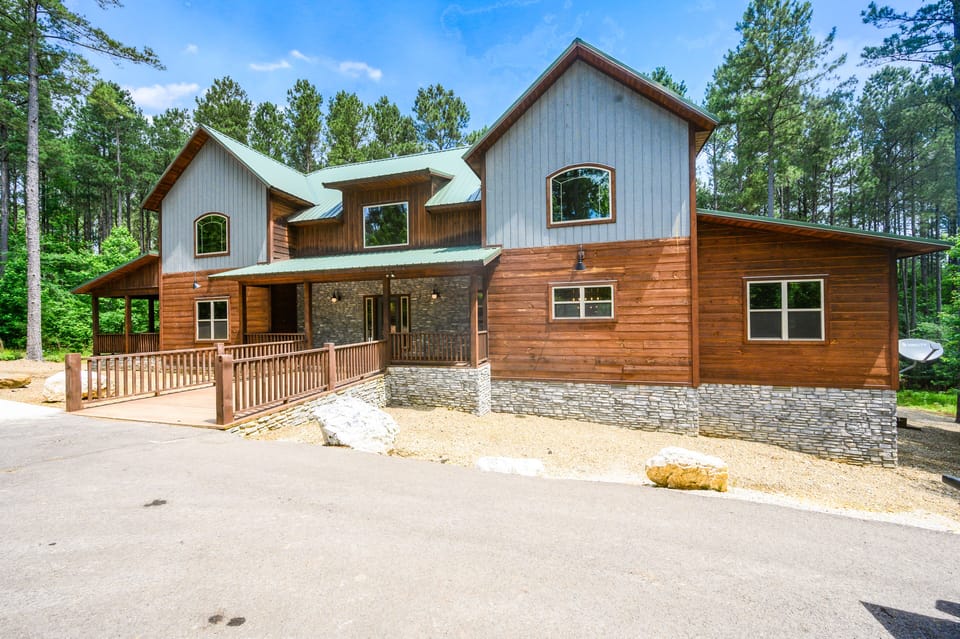 This modern take on a farmhouse style cabin is your perfect getaway.