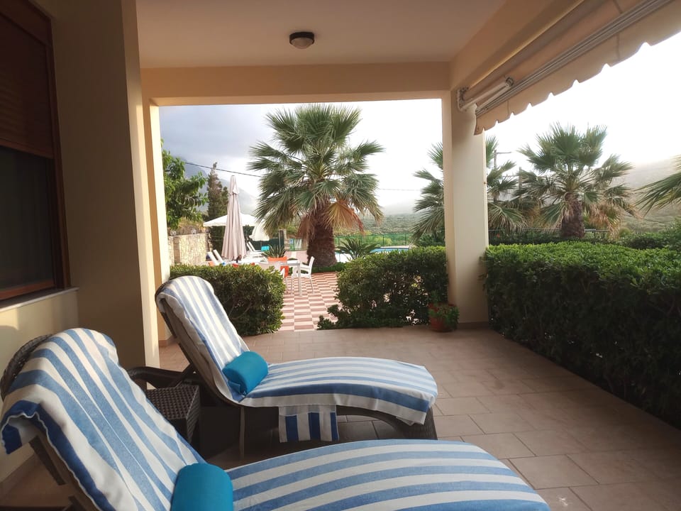 A pool view from the Oceanis Suite