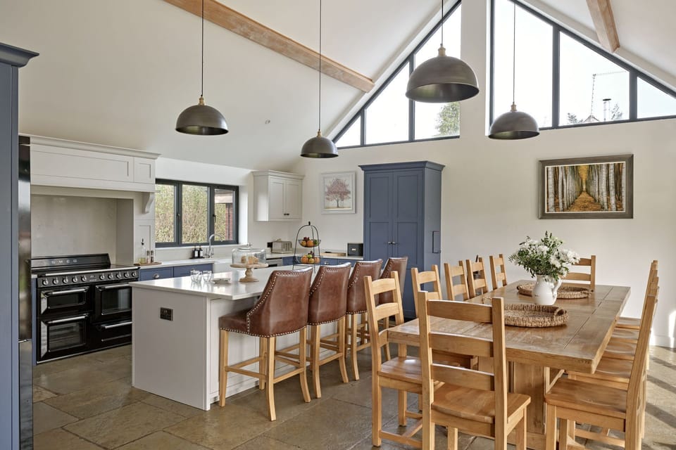 The dining kitchen at Big Barn, Welsh Borders